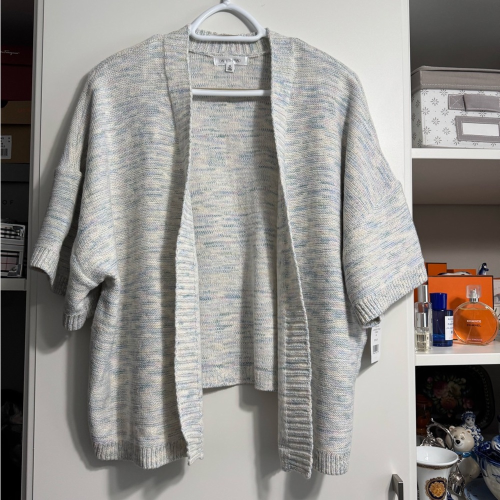 Women's Multicolor Open-Front Sweater